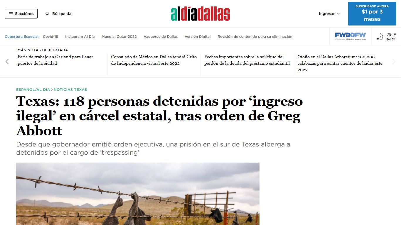 Texas: 118 personas detenidas por ‘ingreso ilegal’ en cárcel estatal ...